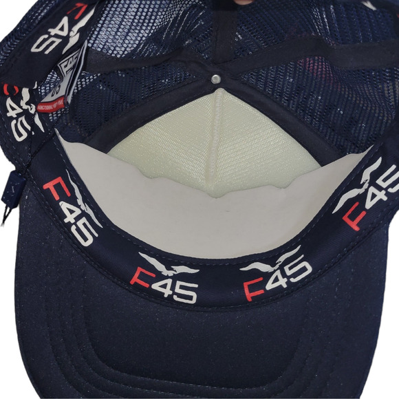 Functional F45 Training Trucker Navy/White Baseball Trucker Hat OSFM - Picture 7 of 7